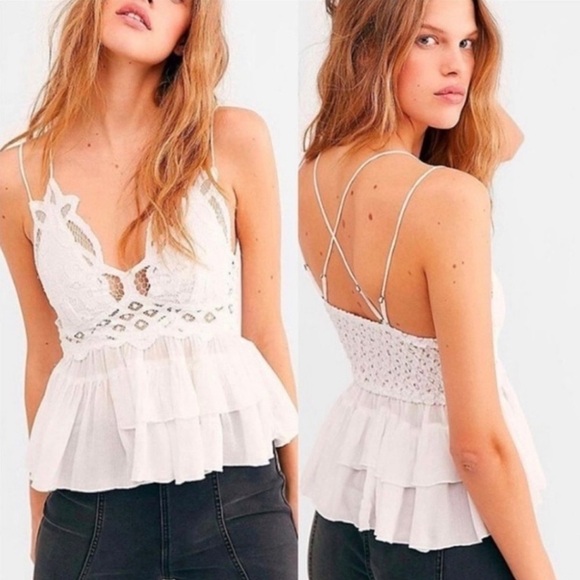Free People Adella Cami White Size S Small NWT FP One - Picture 1 of 5